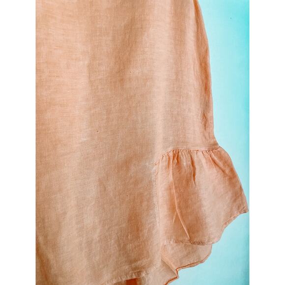 Francesca Bettini Peach Sleeveless Linen Top. Size large. Great condition. - Picture 2 of 4